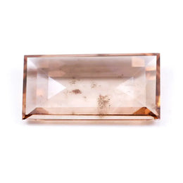 2.16 Ct brown and white Baguette cut lab grown diamond loose stone with dual tone color and clean geometric facets