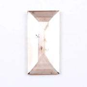 2.16 Ct brown and white Baguette cut lab grown diamond loose stone with dual tone color and clean geometric facets