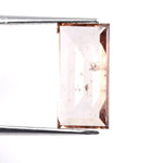 2.16 Ct brown and white Baguette cut lab grown diamond loose stone with dual tone color and clean geometric facets
