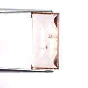2.16 Ct brown and white Baguette cut lab grown diamond loose stone with dual tone color and clean geometric facets