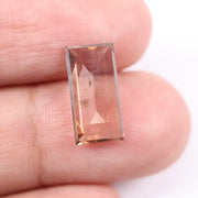 2.16 Ct brown and white Baguette cut lab grown diamond loose stone with dual tone color and clean geometric facets