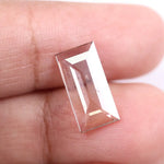 2.16 Ct brown and white Baguette cut lab grown diamond loose stone with dual tone color and clean geometric facets