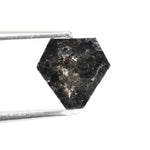 0.64 Ct black brown kite cut natural diamond with earthy tones and geometric shape for unique modern jewelry