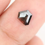 0.64 Ct black brown kite cut natural diamond with earthy tones and geometric shape for unique modern jewelry