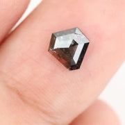 0.64 Ct black brown kite cut natural diamond with earthy tones and geometric shape for unique modern jewelry