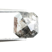 0.78 Ct emerald cut brown black grey natural diamond with soft tones and subtle sparkle for elegant jewelry