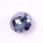 0.66 Ct natural grey salt and pepper round rose cut diamond (5.23 x 5.28 x 2.78 mm) – rustic loose diamond for engagement rings & custom jewelry