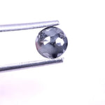 0.66 Ct natural grey salt and pepper round rose cut diamond (5.23 x 5.28 x 2.78 mm) – rustic loose diamond for engagement rings & custom jewelry