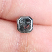 0.78 Ct emerald cut brown black grey natural diamond with soft tones and subtle sparkle for elegant jewelry