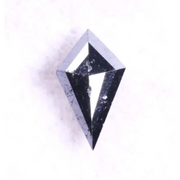 0.86 Ct kite cut salt and pepper natural diamond rustic black geometric diamond for engagement jewelry.
