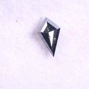 0.86 Ct kite cut salt and pepper natural diamond rustic black geometric diamond for engagement jewelry.