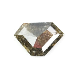 0.81 Ct pentagon cut black brown And Green natural diamond with soft depth and geometric sparkle for modern jewelry