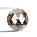 4.22Ct Brownish-Grey Polised Diamond Loose Round Brilliant Diamond Use For Making Jewelry Shine 