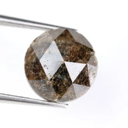 4.22Ct Brownish-Grey Polised Diamond Loose Round Brilliant Diamond Use For Making Jewelry Shine 