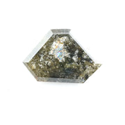 0.81 Ct pentagon cut black brown And Green natural diamond with soft depth and geometric sparkle for modern jewelry