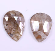 1.35 Ct Pear Cut Diamond Pair Brown Coloed Diamond Pair Use For Jewerly Unique Diamond Salt And Pepper Diamond 