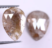 1.35 Ct Pear Cut Diamond Pair Brown Coloed Diamond Pair Use For Jewerly Unique Diamond Salt And Pepper Diamond 