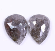 3.39 Ct Pear Cut Diamond Pair Grey Colored Diamond Pair Use For Jewerly Salt And Pepper Diamond 