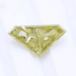 1.49 Ct trillion cut yellow lab grown diamond, fancy yellow loose diamond with sharp triangular shape, brilliant faceting, and vibrant canary tone, ideal for custom engagement ring or designer fine jewelry setting.