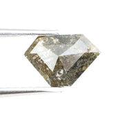 0.81 Ct pentagon cut black brown And Green natural diamond with soft depth and geometric sparkle for modern jewelry