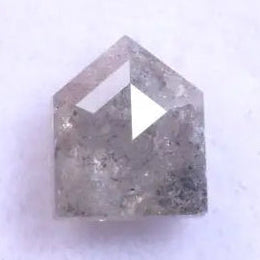 0.57 Ct bullet cut fancy gray natural loose diamond antique rose cut diamond for pendant, ring, or gift