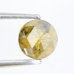 yellow colour round diamond with hidden halo