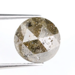 4.75Ct Natural Loose Yellowish-Grey Colored Diamond Round Brilliant Cut Diamond For Custom Jewelry Making Shiny
