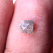 0.57 Ct bullet cut fancy gray natural loose diamond antique rose cut diamond for pendant, ring, or gift
