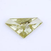 1.49 Ct trillion cut yellow lab grown diamond, fancy yellow loose diamond with sharp triangular shape, brilliant faceting, and vibrant canary tone, ideal for custom engagement ring or designer fine jewelry setting.