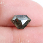 0.81 Ct pentagon cut black brown And Green natural diamond with soft depth and geometric sparkle for modern jewelry