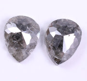 2.41 Ct Natural Loose Pear Cut Diamond Pair Grey Colored Diamond Use For Jewerly Unique Diamond 