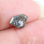 0.81 Ct pentagon cut black brown And Green natural diamond with soft depth and geometric sparkle for modern jewelry