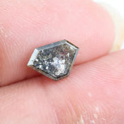 0.81 Ct pentagon cut black brown And Green natural diamond with soft depth and geometric sparkle for modern jewelry