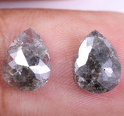 2.41 Ct Natural Loose Pear Cut Diamond Pair Grey Colored Diamond Use For Jewerly Unique Diamond 