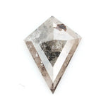 0.50 Ct Black and Grey Kite Cut Natural Diamond Bold Geometric Unique Luxury Sparkle