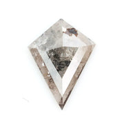 0.50 Ct Black and Grey Kite Cut Natural Diamond Bold Geometric Unique Luxury Sparkle