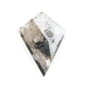 0.50 Ct Black and Grey Kite Cut Natural Diamond Bold Geometric Unique Luxury Sparkle