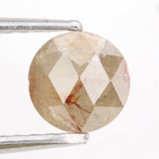 brown & orange colour 0.80 carat round brilliant cut diamond ring
