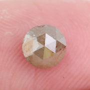 brown & orange colour 0.80 carat round brilliant cut diamond ring