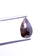 0.98 Ct dark brown pear shape diamond for engagement ring and handmade jewelry