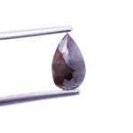 0.98 Ct dark brown pear shape diamond raw earthy antique diamond for engagement ring and handmade jewelry