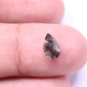 0.98 Ct dark brown pear shape diamond for engagement ring and handmade jewelry