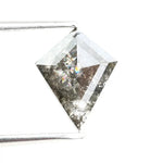 0.60 Ct Black Brown Grey Kite Cut Natural Diamond Unique Multi Tone Geometric Luxury Sparkle