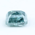2.87 Ct fancy blue Asscher lab grown diamond loose stone with step-cut faceting and rich vibrant blue color, one of a kind diamond ideal for luxury custom ring setting.