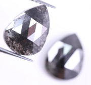 3.81 Ct Pear Cut Diamond Pair Black Colored Diamond Use For Jewerly Earrings Unique Diamond 