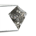 0.60 Ct Black Brown Grey Kite Cut Natural Diamond Unique Multi Tone Geometric Luxury Sparkle