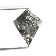 0.60 Ct Black Brown Grey Kite Cut Natural Diamond Unique Multi Tone Geometric Luxury Sparkle