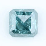 2.87 Ct fancy blue Asscher lab grown diamond loose stone with step-cut faceting and rich vibrant blue color, one of a kind diamond ideal for luxury custom ring setting.
