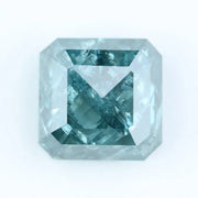 2.87 Ct fancy blue Asscher lab grown diamond loose stone with step-cut faceting and rich vibrant blue color, one of a kind diamond ideal for luxury custom ring setting.