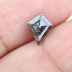 0.60 Ct Black Brown Grey Kite Cut Natural Diamond Unique Multi Tone Geometric Luxury Sparkle